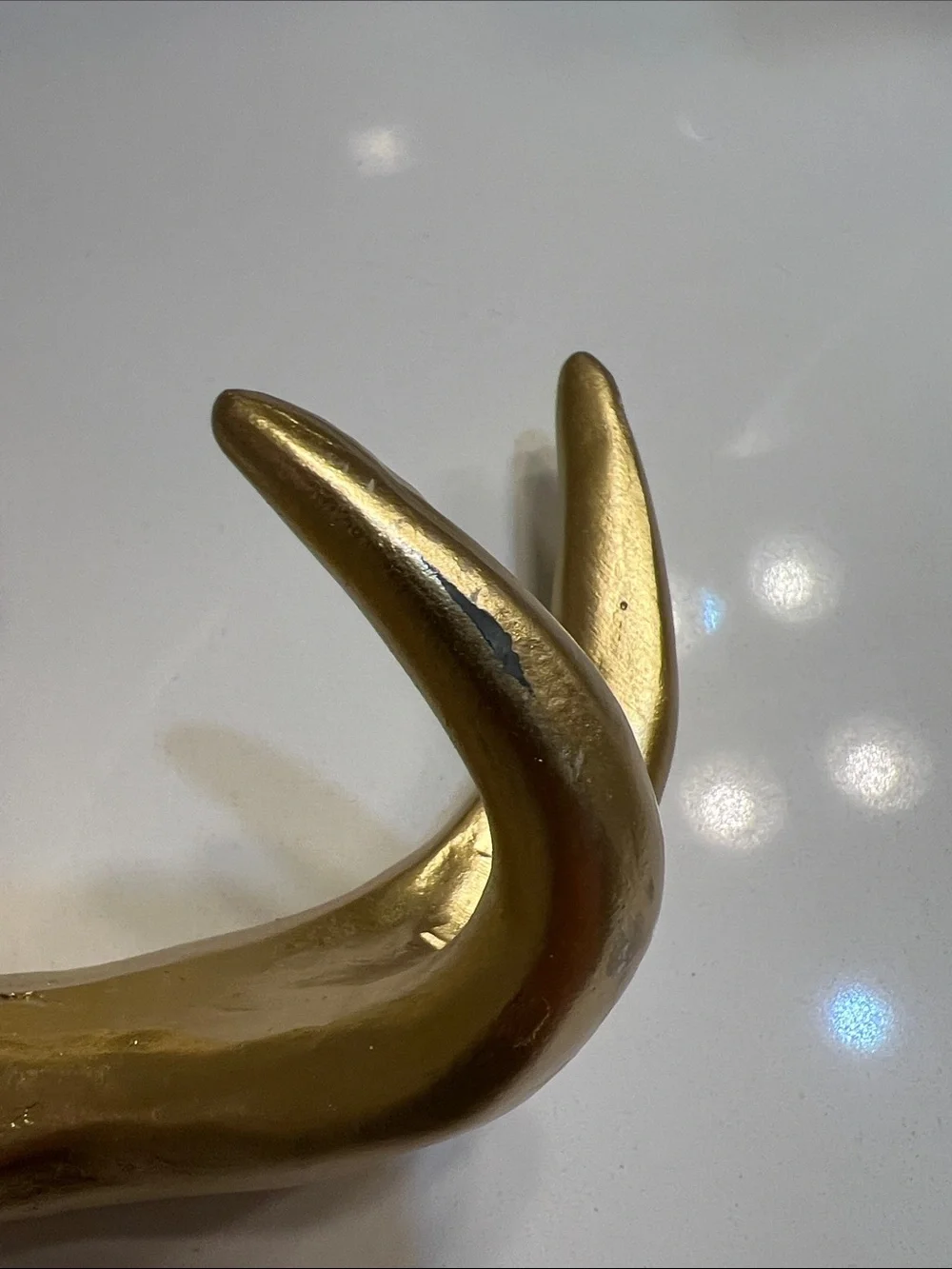 Gold Antler Wall Decor Accent - Decorative Home Wall Art
